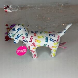 PINK Victorias Secret multicolor plush dog